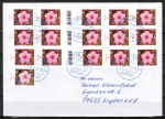 Bund 3296 als portoger. MeF mit 16x 5 Cent Blumen / Phlox aus Rolle auf Inlands-Brief bis 20g von 2019-2021, codiert