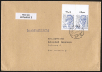 Bund 1629 als portoger. MeF mit 2x 100 Pf Werner Bergengruen auf Briefdrucksache 50-100g von 1992-1993, 14x20 cm