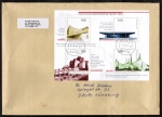 Bund 1906-1909 als portoger. Block-EF mit 400 Pf Architektur-Block auf schwerem C5-Inlands-Brief über 2 cm Dicke vom März-August 1997