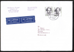 Bund 1391 als portoger. MeF mit 2x 170 Pf Frauen auf Luftpost-Drucksache 60-80g vom Sept. 1989 nach Neuseeland, 14x20 cm