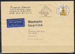 Bund 1380 als portoger. EF mit 90 Pf SWK aus Rolle auf Luftpost-Drucksache bis 20g von 1988/1989 n. Paraguay, AnkStpl.