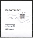 Bund 1935 als portoger. EF mit 110 Pf SWK "Bellevue" aus Rolle auf Streifbandzeitung bis 50g von 1997-2002