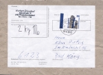 Bund 1407 als portoger. EF mit 350 Pf SWK aus Bogen mit Seitenrand auf Inlands-Pckchen-Adresse von 1989-1991