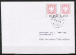 Bund 601 als portoger. MeF mit 2x 30 Pf Philatelistentag auf Inlands-Brief bis 20g von 1979-1982