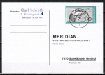 Bund 746 als portoger. EF mit 30 Pf Helgoland auf Inlands-Postkarte von 1972-1974