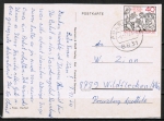 Bund 795 als portoger. EF mit 40 Pf Thomas von Aquin auf Inlands-Postkarte von 1974-1978