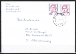 Berlin 788 als portoger. MeF mit 2x 40 Pf Frauen-Serie auf Briefdrucksache bis 20g von 1989-1991, leichte Stempelmängel