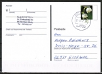 Bund 2794 Skl. (Mi. 2851) als portoger. EF mit 45 Cent Blumen / Maiglöckchen" als Skl.-Marke auf Inlands-Postkarte von 2011-2019, codiert