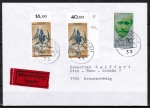 Bund 974 als portoger. MiF mit 2x 80 Pf Fosslilien + 90 Pf Korczak auf Inlands-Eilbrief bis 20g von 1978, AnkStpl.