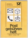 Bund / Berlin Original-Gebührenheft vom 1.1.1981 in guter / einwandfreier Erhaltung !