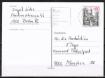 Berlin 686 als portoger. EF mit 60 Pf Kirche St. Peter + Paul auf Postkarte von 1982-1991 ins Bundesgebiet, codiert