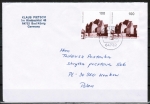 Bund 1908 als portoger. MeF mit 2x 100 Pf Neviges EZM aus Architektur-Block auf Europa-Kompakt-Brief 20-50g vom August 1997 nach Polen, codiert