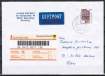 Bund 1746 als portoger. EF mit 550 Pf SWK aus Rolle auf Einschreibe-Brief mit neuem Label vom August (!) 1997 n. Polen, AnkStpl.