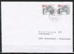Bund 669 als portoger. MeF mit 2x 30 Pf Wormser Reichstag auf Inlands-Brief bis 20g von 1981