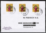 Bund 709 als portoger. MeF mit 3x 20 Pf Weihnachten 1971 auf Inlands-Brief 20-50g von 1973