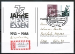 Berlin 795 als Privat-Ganzsache mit eingedruckter Marke 60 Pf SWK + 200 Pf I+T als Einschreib-Postkarte mit SST von 1988