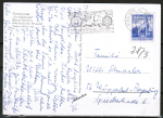 Ansichts-Postkarte mit 1,80 Schilling-Marke und Sondertarif-Stempel von Riezlern / Kleinwalsertal vom Mrz 1972 nach West-Deutschland, Marke beschdigt