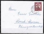 Bund 336 als portoger. EF mit 20 Pf Bernward und Godehard auf kleinformatigem Inlands-Brief bis 20g von 1960-1962