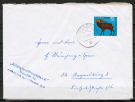 Bund 514 als portoger. EF mit 50 Pf Jugend 1966 / Rothirsch auf Inlands-Brief 20-50g von 1967