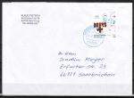 Bund 3610 als portoger. EF mit 155 Cent Joseph Beuys auf "kleinformatigem" Inlands-Brief über 50g von 2021, codiert, B6-Format