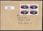Bund 1413 als portogerechte MeF mit 4x 80 Pf Jugend 1989 auf Inlands-Brief 100-250g von 1989