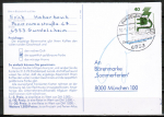 Bund 699 als Ganzsachen-Ausschnitt mit 40 Pf Unfall - vor 1980 unzulässig - Inlands-Postkarte mit Nachgebühr von 1974-1978
