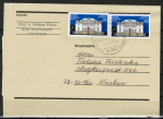 Bund 1625 als portoger. MeF mit 2x 80 Pf Staatsoper Belin auf Auslands-Drucksache-Streifband 50-100g von 1992 nach Polen, AnkStpl.