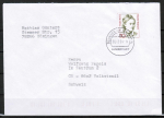 Bund 1489 als portoger. EF mit 70 Pf Frauen auf Büsingen-Brief von 1993-1995 in die Schweiz, codiert