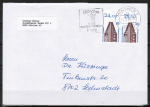 Bund 1379 als portoger. MeF mit 2x 40 Pf SWK als Oberrand-Paar auf Inlands-Brief bis 20g von 1988-1989