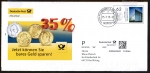 Bund 3139 als "Weidener Dienst-Ganzsache" mit eingedruckter Marke 62 Cent Uni Kiel - als Infopost von 2015, codiert
