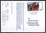 Bund 798 als portoger. EF mit 30 Pf Franz Marc auf Inlands-Postkarte vom Februar - Juni 1974