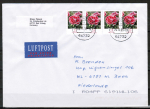 Bund 2694 Skl. (Mi. 2699) als portoger. MeF mit 4x 25 Ct. Blumen / Gartennelke aus Skl.-Rolle auf Europa-Brief 20-50g von 2008 in die Niederlande, codiert
