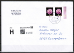 Bund 3115 als portoger. MeF mit 2x 80 Cent Blumen / Kugelprimel aus Bogen mit Rand auf Prio-Brief bis 20g von 2017-2019, codiert