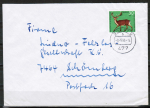 Bund 513 als portoger. EF mit 30 Pf Jugend 1966 / Damhirsch auf Inlands-Brief bis 20g von 1966-1967