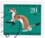 Bund 530 als portoger. EF mit 20 Pf Jugend 1967 / Wiesel auf Inlands-Postkarte von 1967-1968 im Ankauf gesucht !