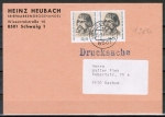 Bund 718 als portoger. MeF mit 2x 25 Pf Lucas Cranach auf Inlands-Drucksache bis 20g von 1984