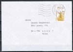 Berlin 832 als portoger. EF mit 140 Pf SWK aus Bogen mit Bogen-Ober-Rand auf Auslands-Brief bis 20g von 1989-1991 nach Polen, AnkStpl.