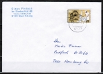 Bund 1277 als portoger. EF mit 80 Pf Jugend 1986 auf Inlands-Brief bis 20g von 1986-1989