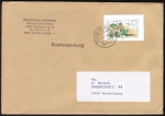 Bund 1369 als Ganzsachen-Ausschnitt aus PSo 22 mit 60 Pf Dsseldorf als portoger. EF auf Inlands-Bchersendung bis 100g von 1989-1993, 14x20 cm