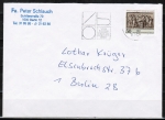 Berlin 784 als portoger. EF mit 50 Pf Ansiedlung der Böhmen auf Ortsbrief bis 20g von 1987-1989 innerhalb Berlins