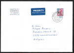 Bund 3501 als portoger. EF mit 370 Cent Blumen aus Rolle auf Auslands-Brief 14x20 cm von 2019-2024 nach Belgien, codiert