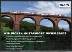 Werbe-Ansichtskarte der VIAS mit doppel-trckigem VIAS-Zug auf dem - wohl- Himbchel-Viadukt - von 2022