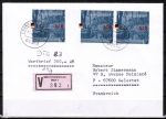 Bund 1987 als portoger. MeF mit 3x 220 Pf Paulskirchenverfassung auf Europa-Wertbrief bis 20g von 1999 nach Frankreich - im Ankauf gesucht !