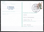 Bund 1339 als Antwort-Ganzsachen-Postkarte mit eingedruckten Marken 30 Pf SWK portogerecht im Mrz 1991 im VGO als Postkarte hin-und her-gelaufen