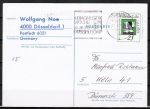 Bund 710 als portoger. EF mit 25 Pf "Wilhelm Löhe" auf Inlands-Postkarte von 1971-1972