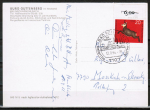 Bund 512 als portoger. EF mit 20 Pf Jugend 1966 / Gemse auf Inlands-Postkarte von 1966-1967
