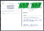 Bund 1046 als portoger. MeF mit 2x 50 Pf Sport 1980 auf Inlands-Postkarte von 1997-2002