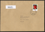 Bund 2472 als portoger. EF mit 55 Cent Blumen / Klatschmohn aus Rolle auf B-Brief von 2005-2007 von Bsingen in die Schweiz, 14x20 cm