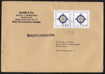 Bund 1613 als portoger. MeF mit 2x 100 Pf Pour le Merite auf Briefdrucksache 50-100g von 1992, 14x20 cm