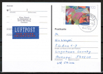 Bund 2316 als portogerechte EF mit 100 Cent Adolf Hölzel auf Übersee-Luftpost-Postkarte von 2003-2010 nach China/AnkStpl.